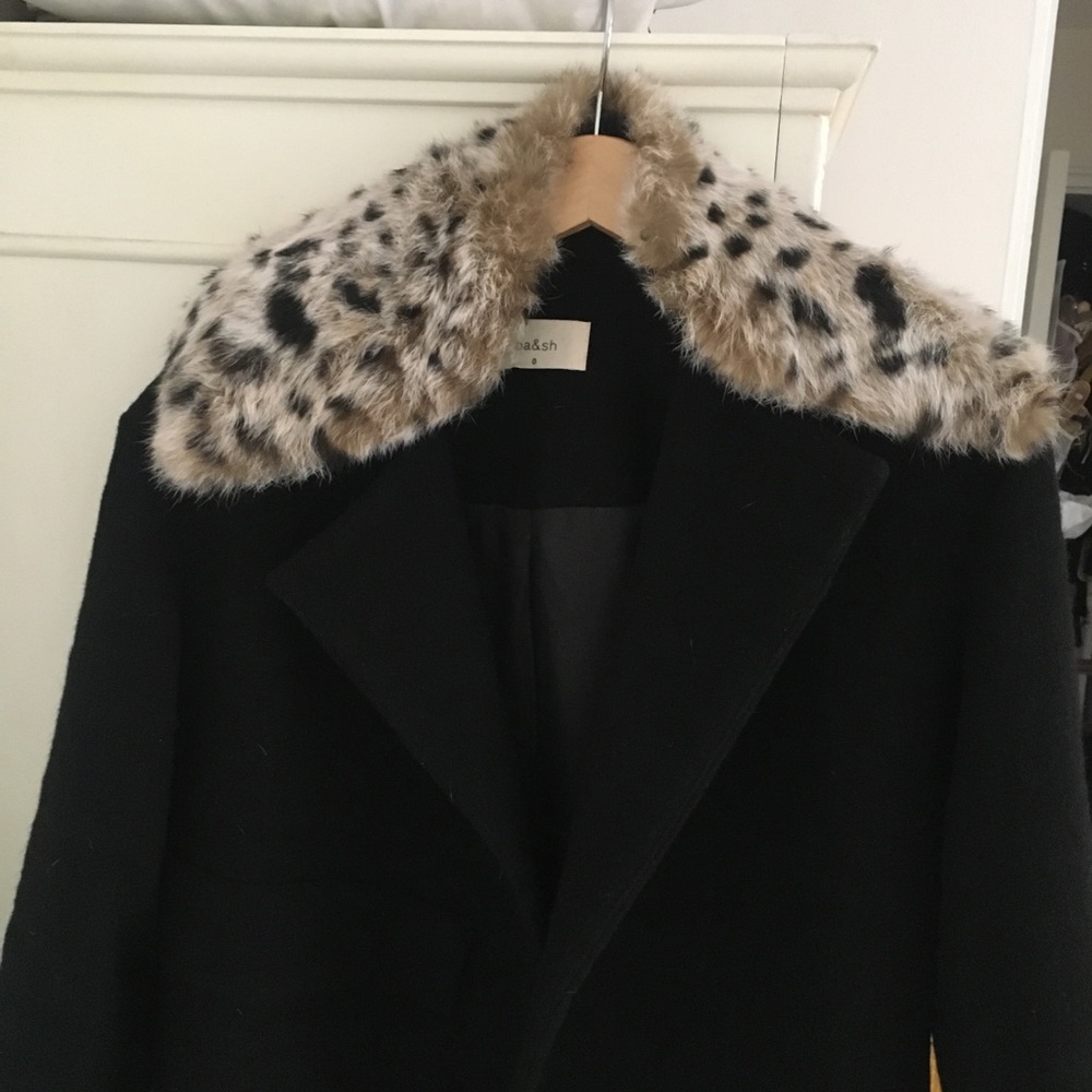 BA&SH Black wool coat